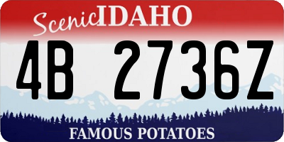 ID license plate 4B2736Z