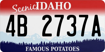 ID license plate 4B2737A