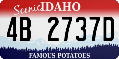 ID license plate 4B2737D