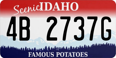 ID license plate 4B2737G