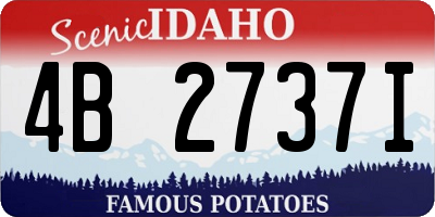 ID license plate 4B2737I