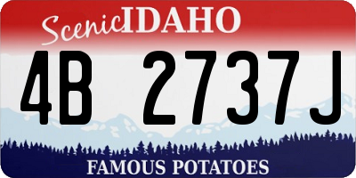ID license plate 4B2737J
