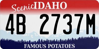 ID license plate 4B2737M