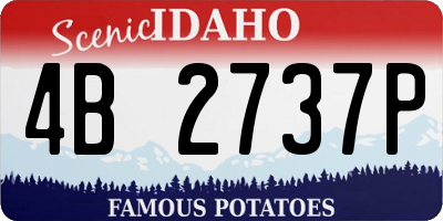 ID license plate 4B2737P