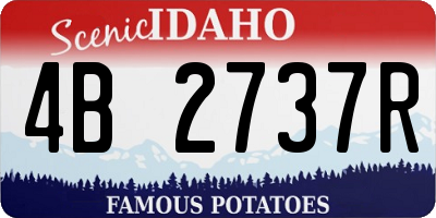 ID license plate 4B2737R
