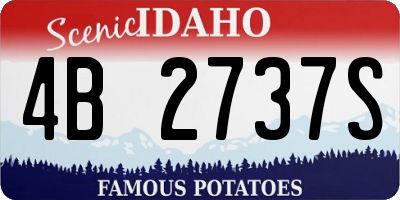 ID license plate 4B2737S