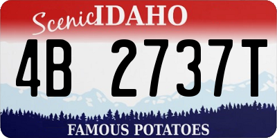ID license plate 4B2737T