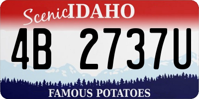 ID license plate 4B2737U
