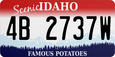 ID license plate 4B2737W