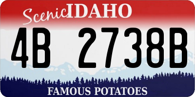 ID license plate 4B2738B