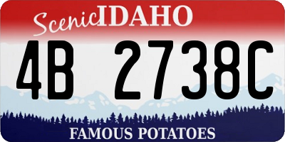ID license plate 4B2738C