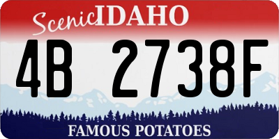 ID license plate 4B2738F