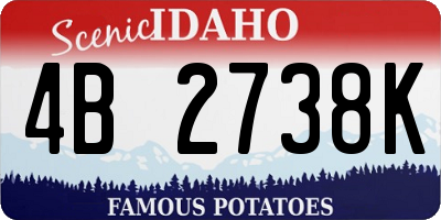 ID license plate 4B2738K