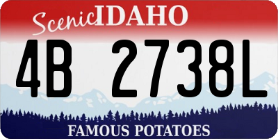 ID license plate 4B2738L