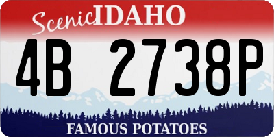 ID license plate 4B2738P