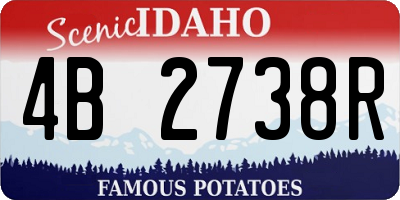 ID license plate 4B2738R