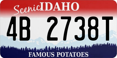 ID license plate 4B2738T