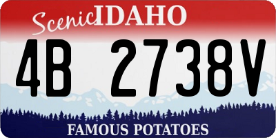 ID license plate 4B2738V