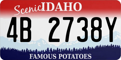ID license plate 4B2738Y