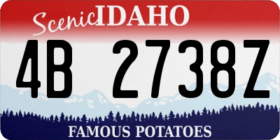 ID license plate 4B2738Z