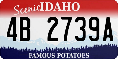 ID license plate 4B2739A