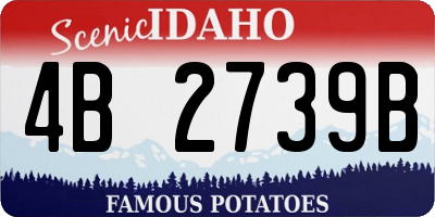 ID license plate 4B2739B