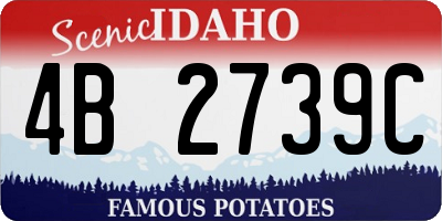 ID license plate 4B2739C