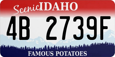 ID license plate 4B2739F