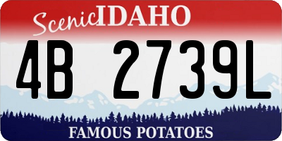 ID license plate 4B2739L