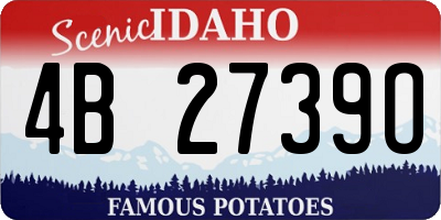 ID license plate 4B2739O