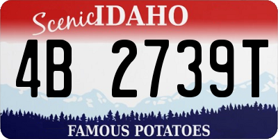 ID license plate 4B2739T