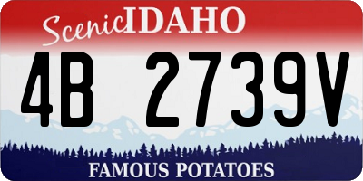 ID license plate 4B2739V