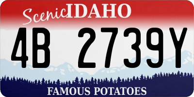 ID license plate 4B2739Y