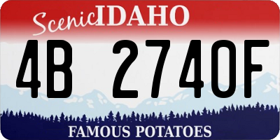 ID license plate 4B2740F