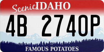 ID license plate 4B2740P