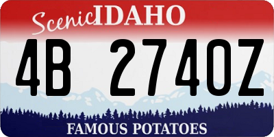 ID license plate 4B2740Z