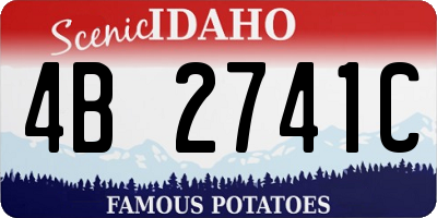 ID license plate 4B2741C