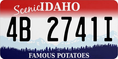 ID license plate 4B2741I