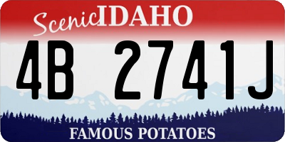 ID license plate 4B2741J