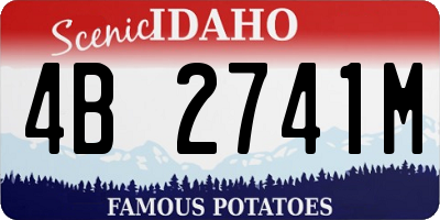 ID license plate 4B2741M