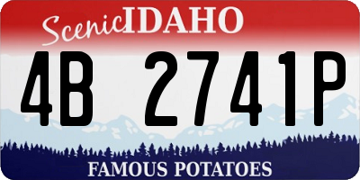 ID license plate 4B2741P