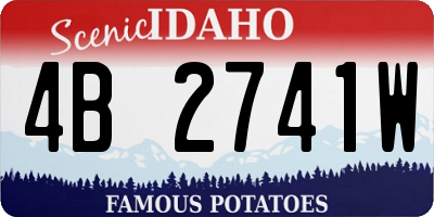 ID license plate 4B2741W