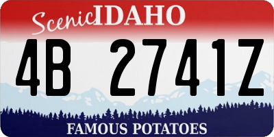 ID license plate 4B2741Z