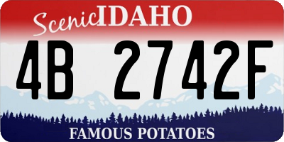 ID license plate 4B2742F