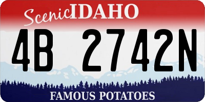 ID license plate 4B2742N