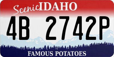 ID license plate 4B2742P