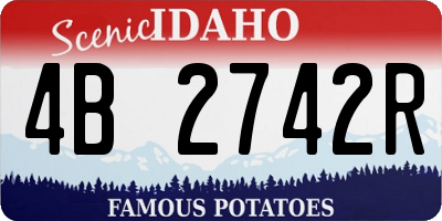 ID license plate 4B2742R