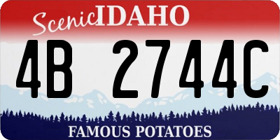 ID license plate 4B2744C