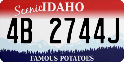 ID license plate 4B2744J