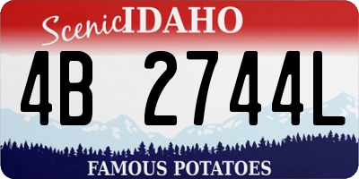 ID license plate 4B2744L
